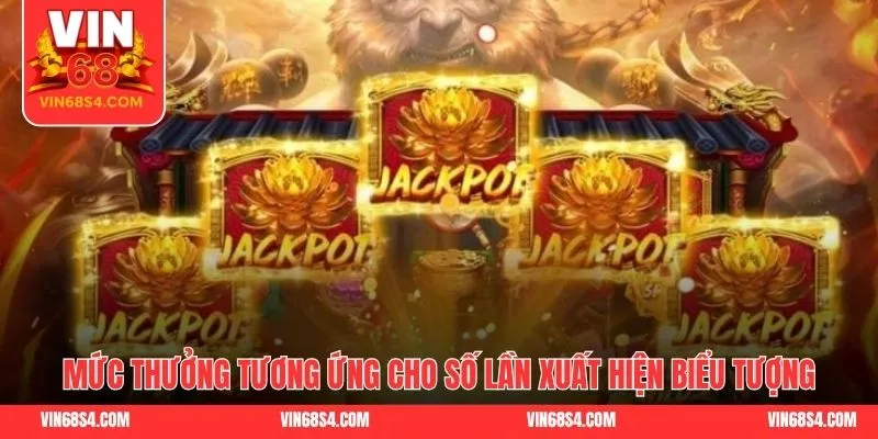Mức thưởng tương ứng cho số lần xuất hiện biểu tượng
